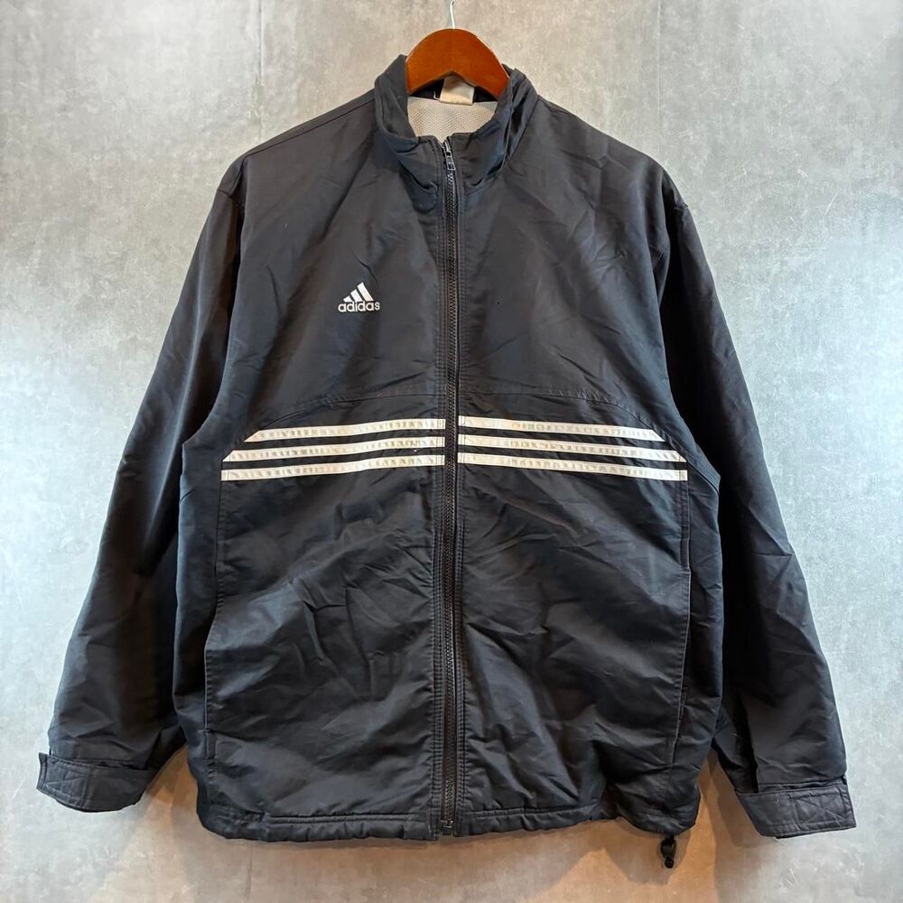 Adidas Men's Black and Grey Jacket
